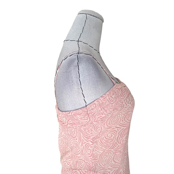 90s BCBG Silk Chiffon Pink Print Dress 20s Style Delicate Girly - Picture 6 of 15